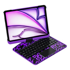 Closeup multi-touch trackpad on transparent iPad keyboard case