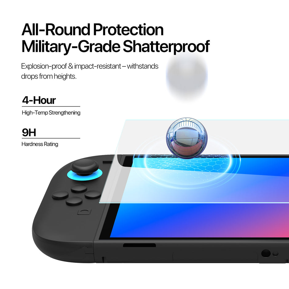Switch 2 HD Tempered Glass Screen Protector + Alignment Tool