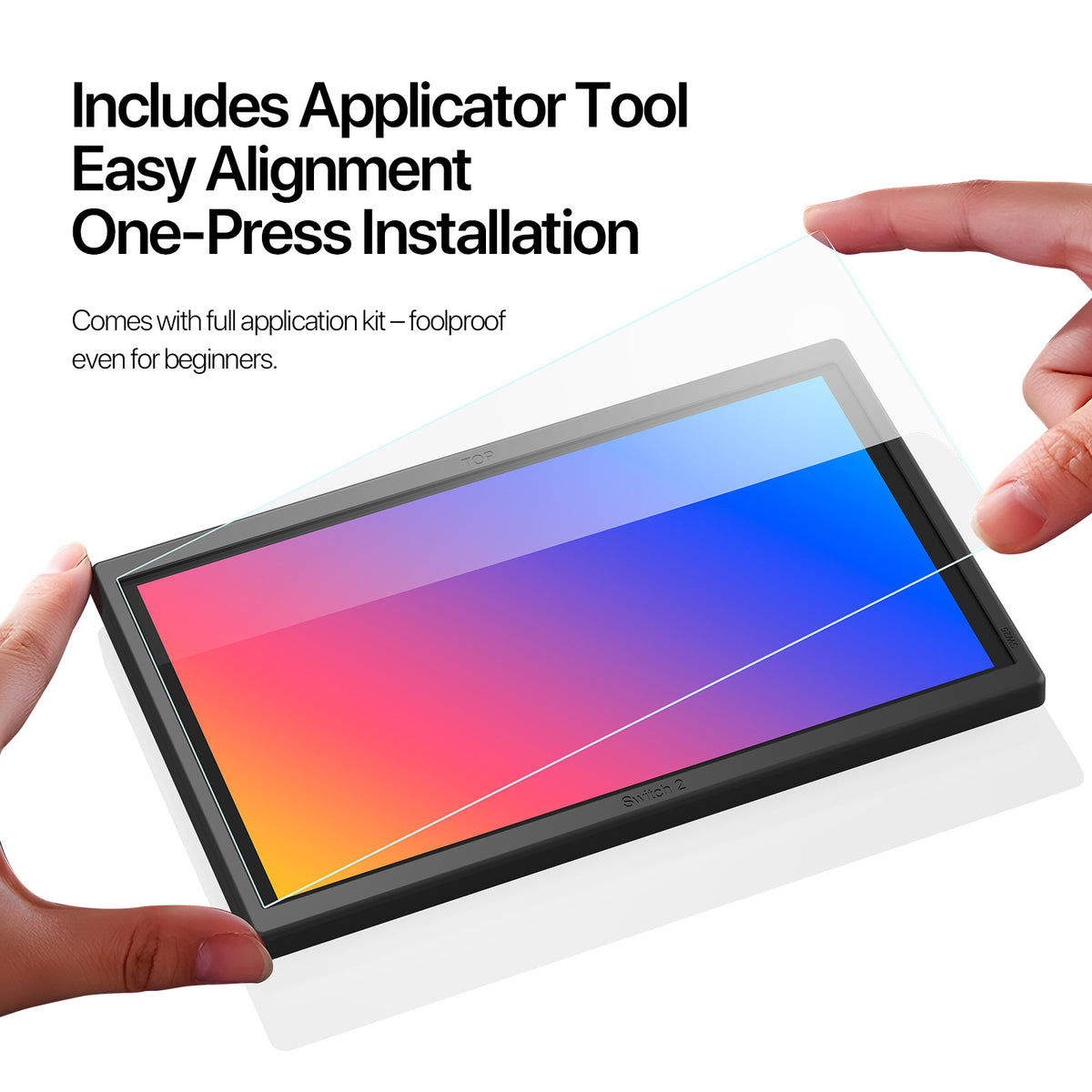 Switch 2 HD Tempered Glass Screen Protector + Alignment Tool