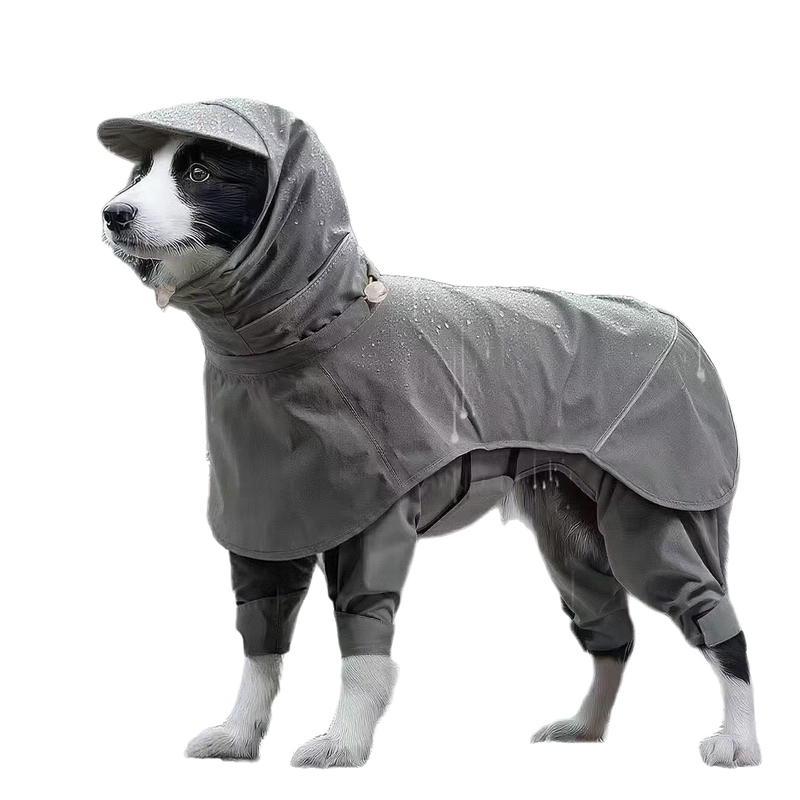 Waterproof Split-Style Dog Raincoat – Four-Legged Pet Jacket for All Seasons