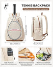 Pickleball Backpack — Fits 2 Paddles, Shoe Compartment & Wet Pocket, Lightweight Court Bag for Training & Match Day