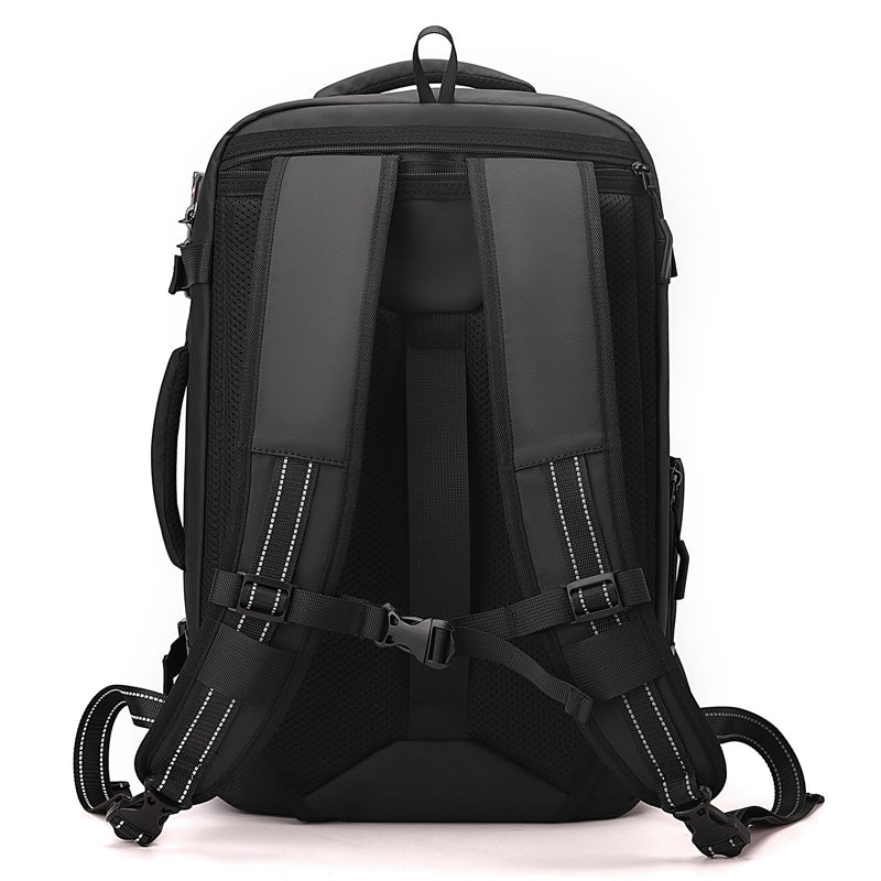 Auto-Vacuum Compression Backpack — Electric Suction 48L Carry-On Travel Bag