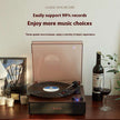 Vintage Gramophone Black Vinyl Record Player with Bluetooth Speaker