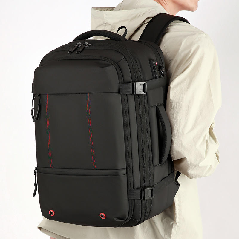 Auto-Vacuum Compression Backpack — Electric Suction 48L Carry-On Travel Bag