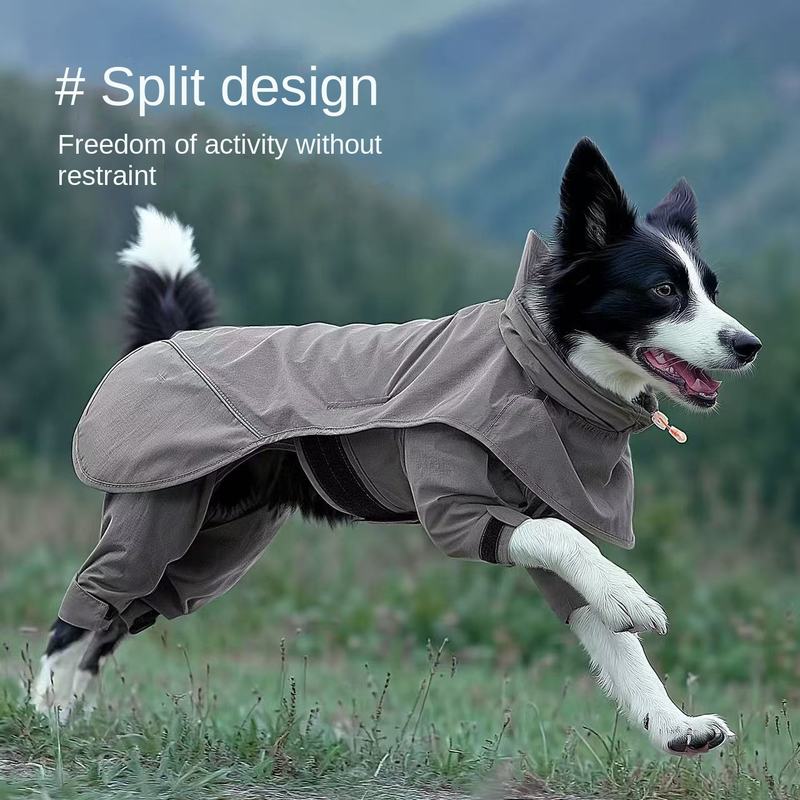 Waterproof Split-Style Dog Raincoat – Four-Legged Pet Jacket for All Seasons