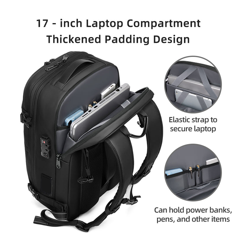 The 60L Travel Pack — Waterproof Oxford · Internal Frame · Anti-Theft