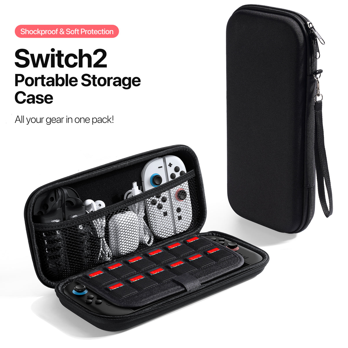Switch 2 3-in-1 Bundle — Case + Screen Protector + Storage Bag