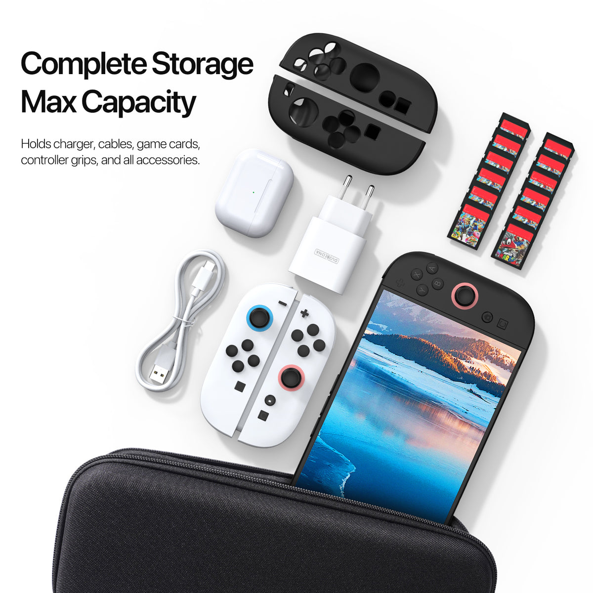 Switch 2 Storage Bag — Waterproof EVA Hard Shell Travel Case