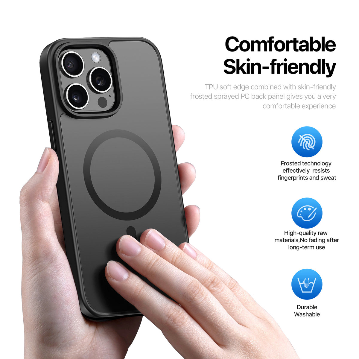 Yind Series MagSafe iPhone Case + Screen Protector — Shockproof Frosted Back
