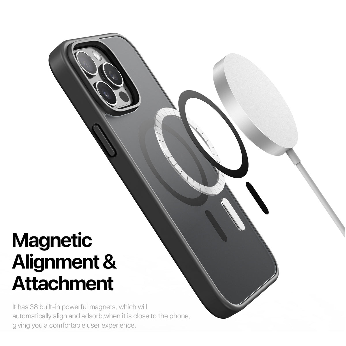 Yind Series MagSafe iPhone Case + Screen Protector — Shockproof Frosted Back