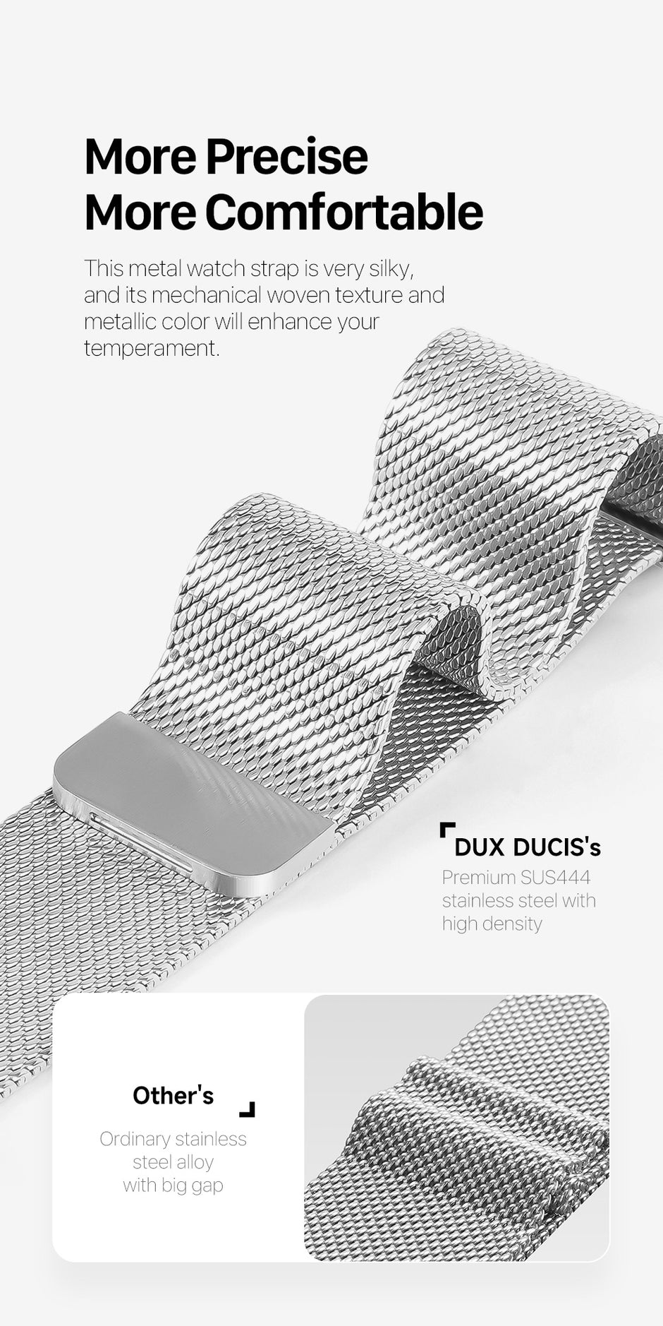 Milanese Air Series Apple Watch Strap — Stainless Steel Magnetic Band