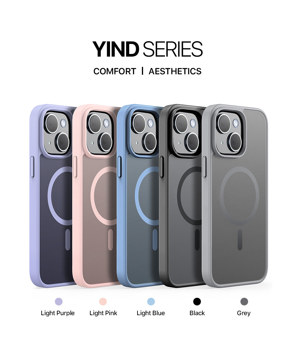Yind Series MagSafe iPhone Case + Screen Protector — Shockproof Frosted Back