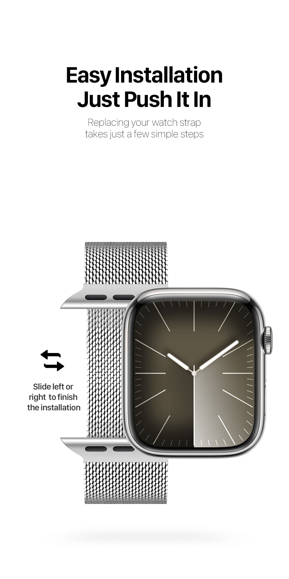 Milanese Air Series Apple Watch Strap — Stainless Steel Magnetic Band