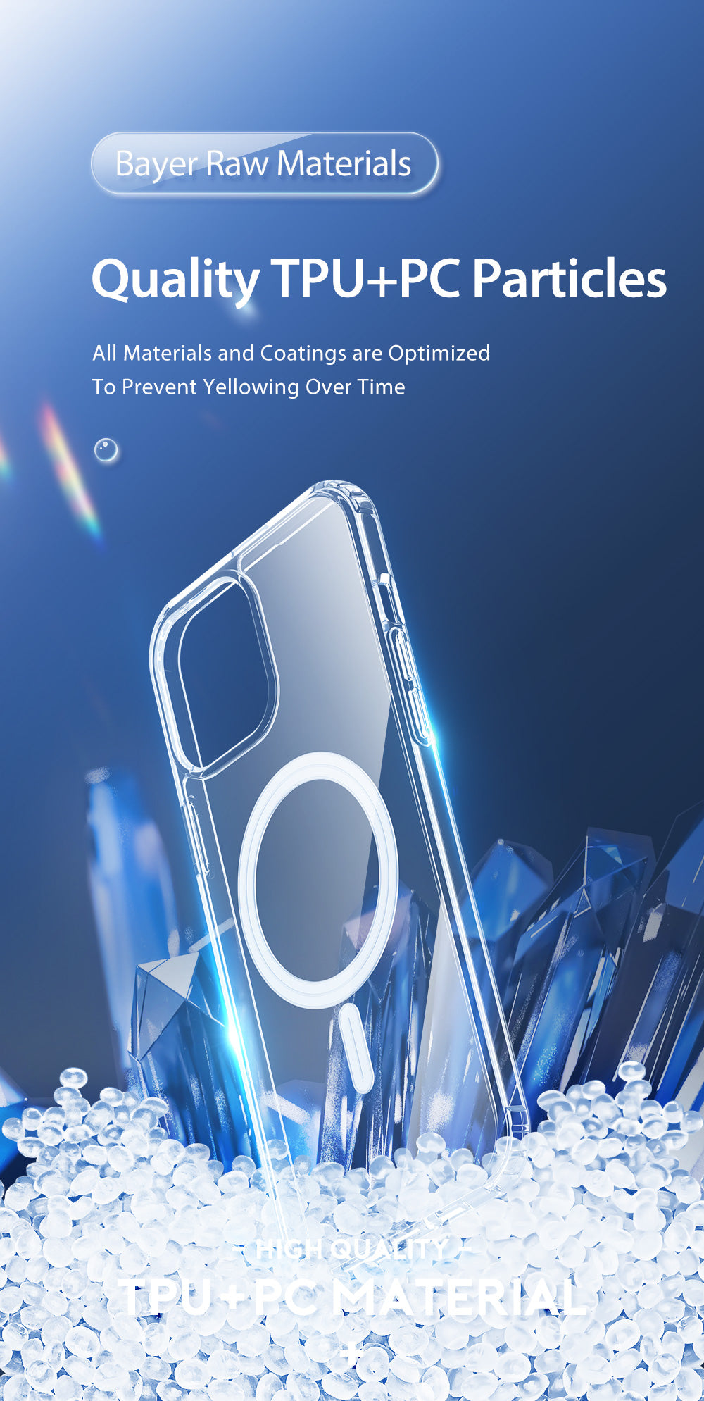 Clin Clear MagSafe iPhone Case — Anti-Yellowing Crystal Protection