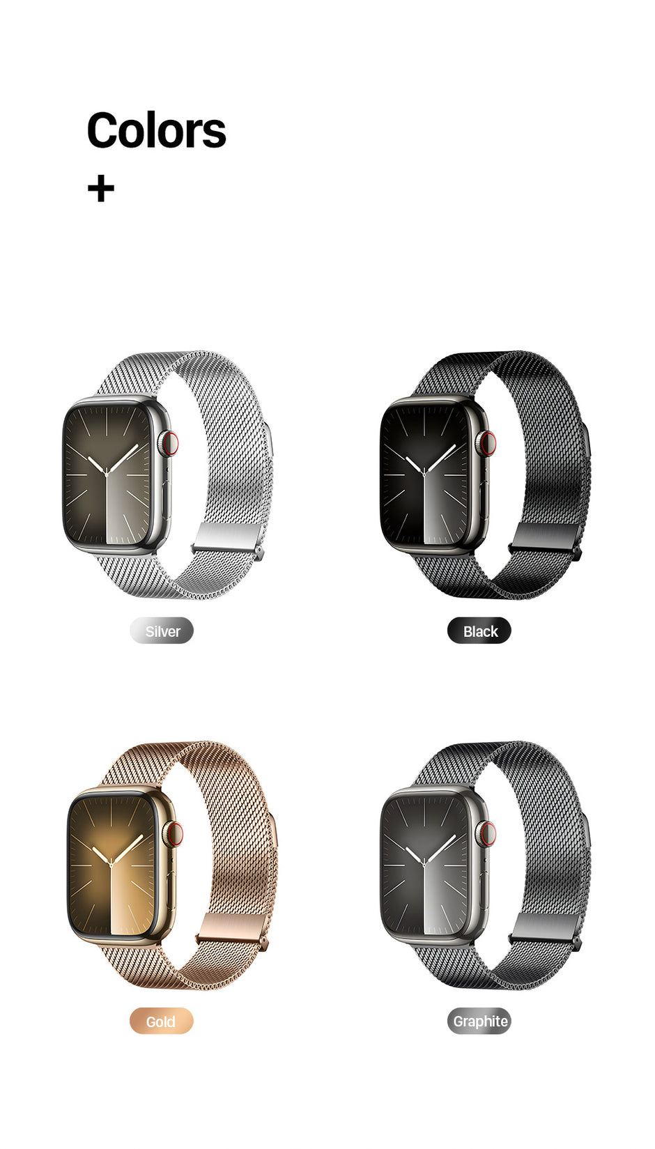Milanese Air Series Apple Watch Strap — Stainless Steel Magnetic Band