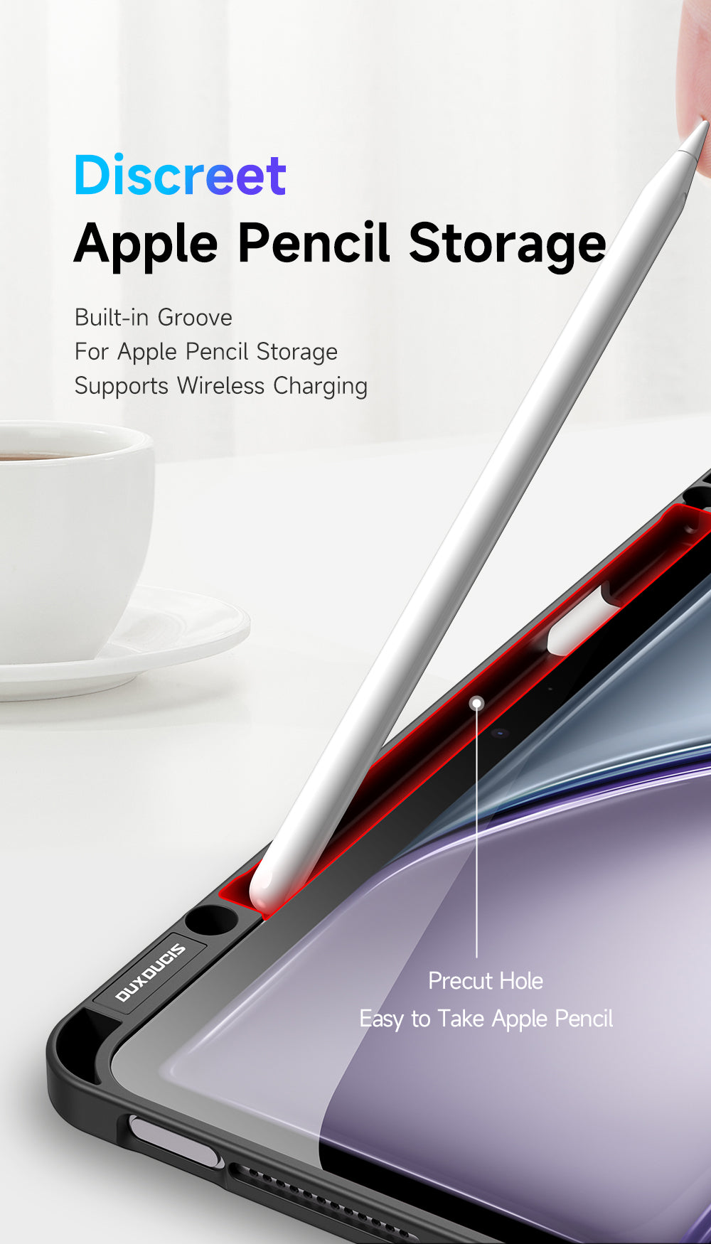 Dux Ducis iPad Case — Detachable Folio Stand with Apple Pencil Holder