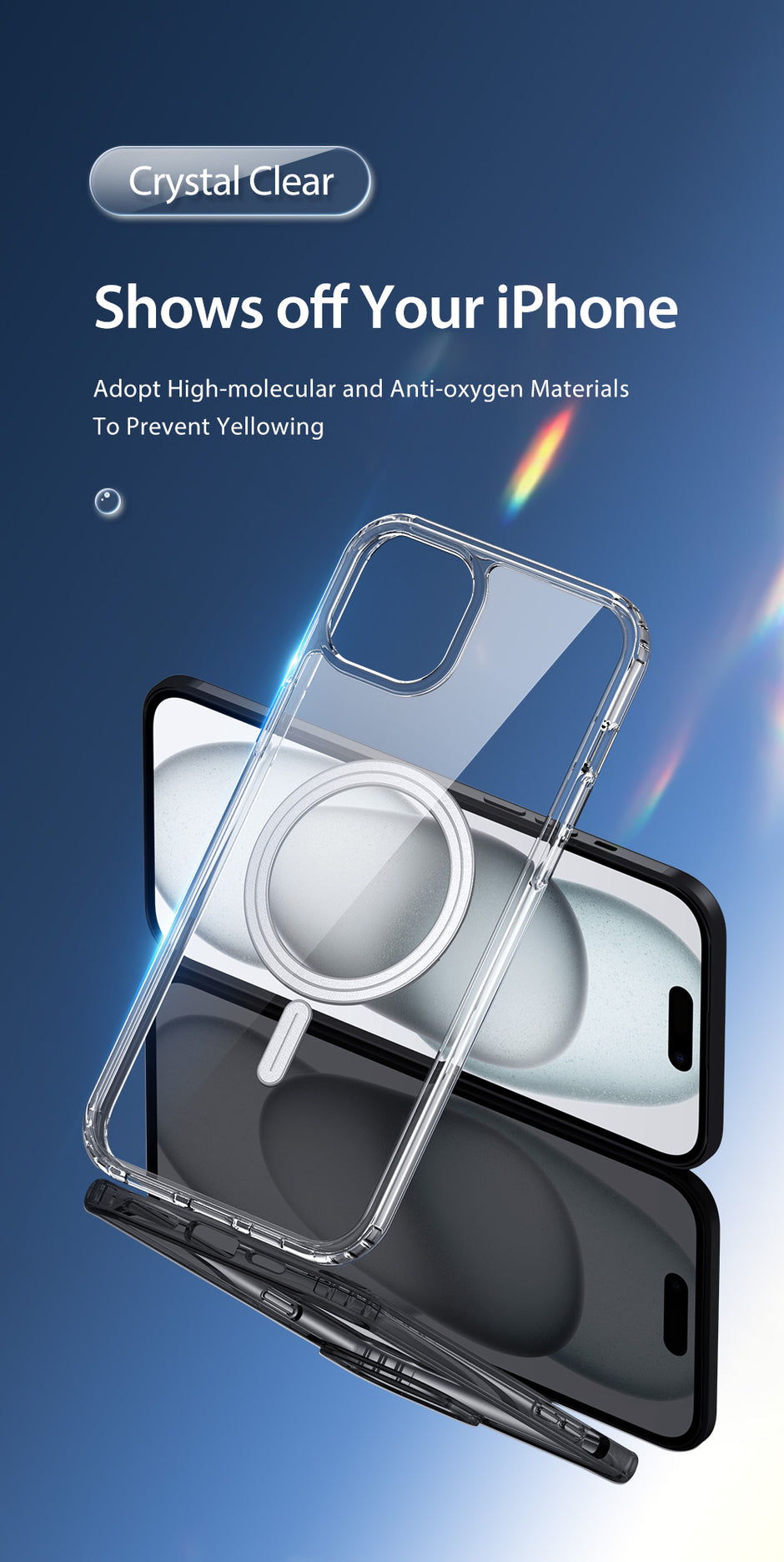 Clin Clear MagSafe iPhone Case — Anti-Yellowing Crystal Protection
