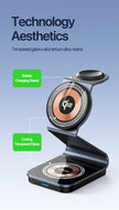 Sleek Fast-Charging 3-in-1 Wireless Charger – Simultaneously Power iPhone