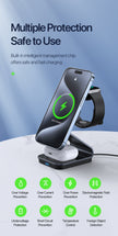 Sleek Fast-Charging 3-in-1 Wireless Charger – Simultaneously Power iPhone