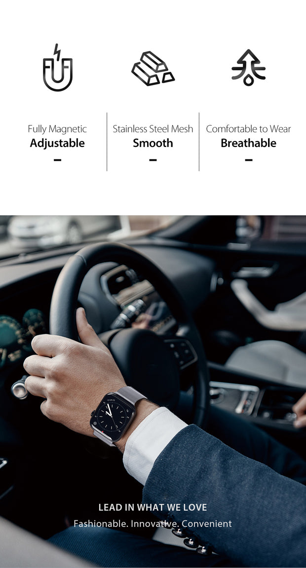 Milanese Air Series Apple Watch Strap — Stainless Steel Magnetic Band
