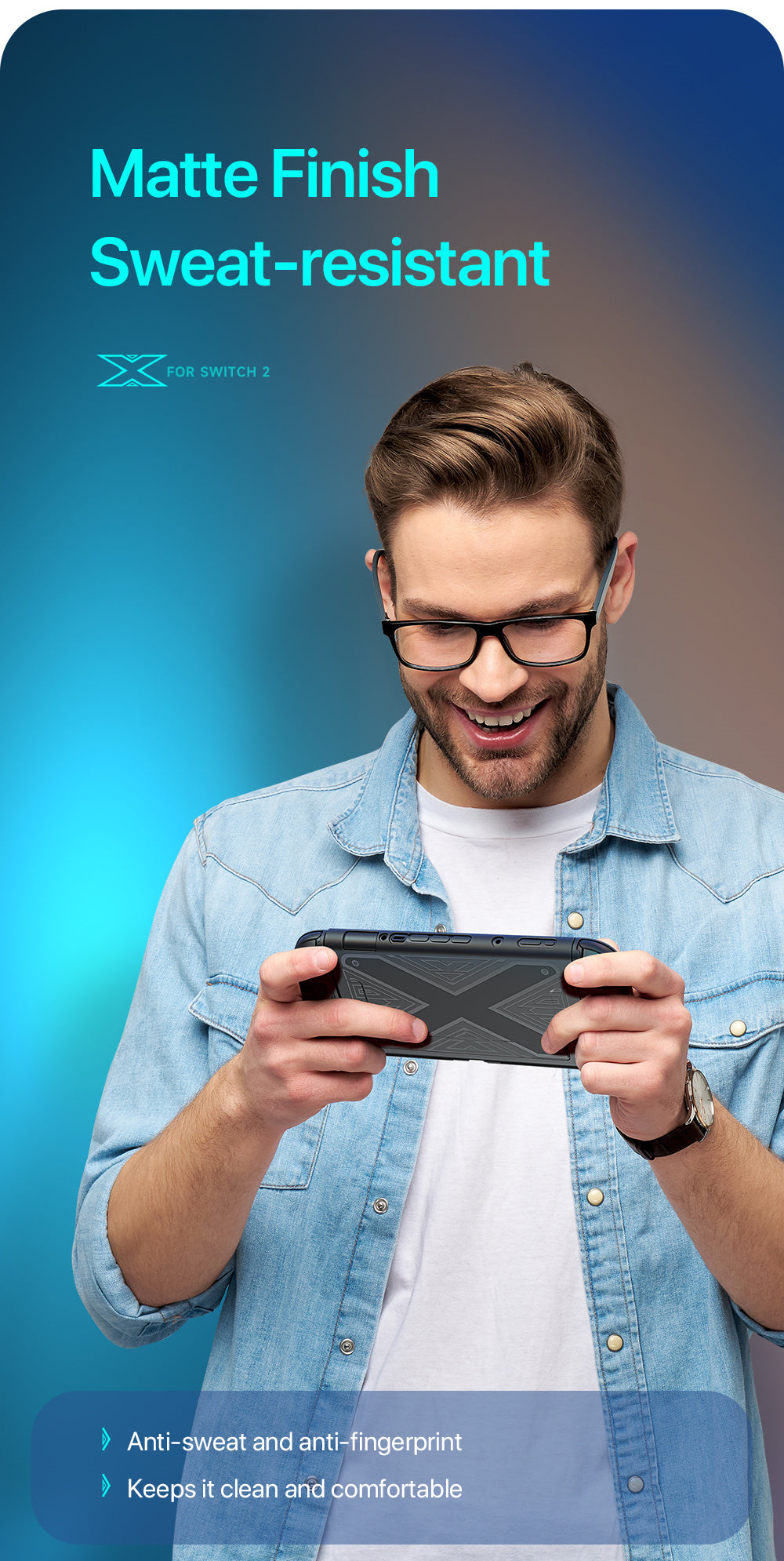 Switch 2 Protective Case + Screen Protector — Slim Armor with Kickstand