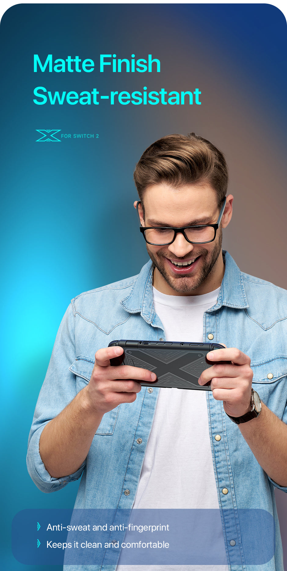 Switch 2 Protective Case + Screen Protector — Slim Armor with Kickstand