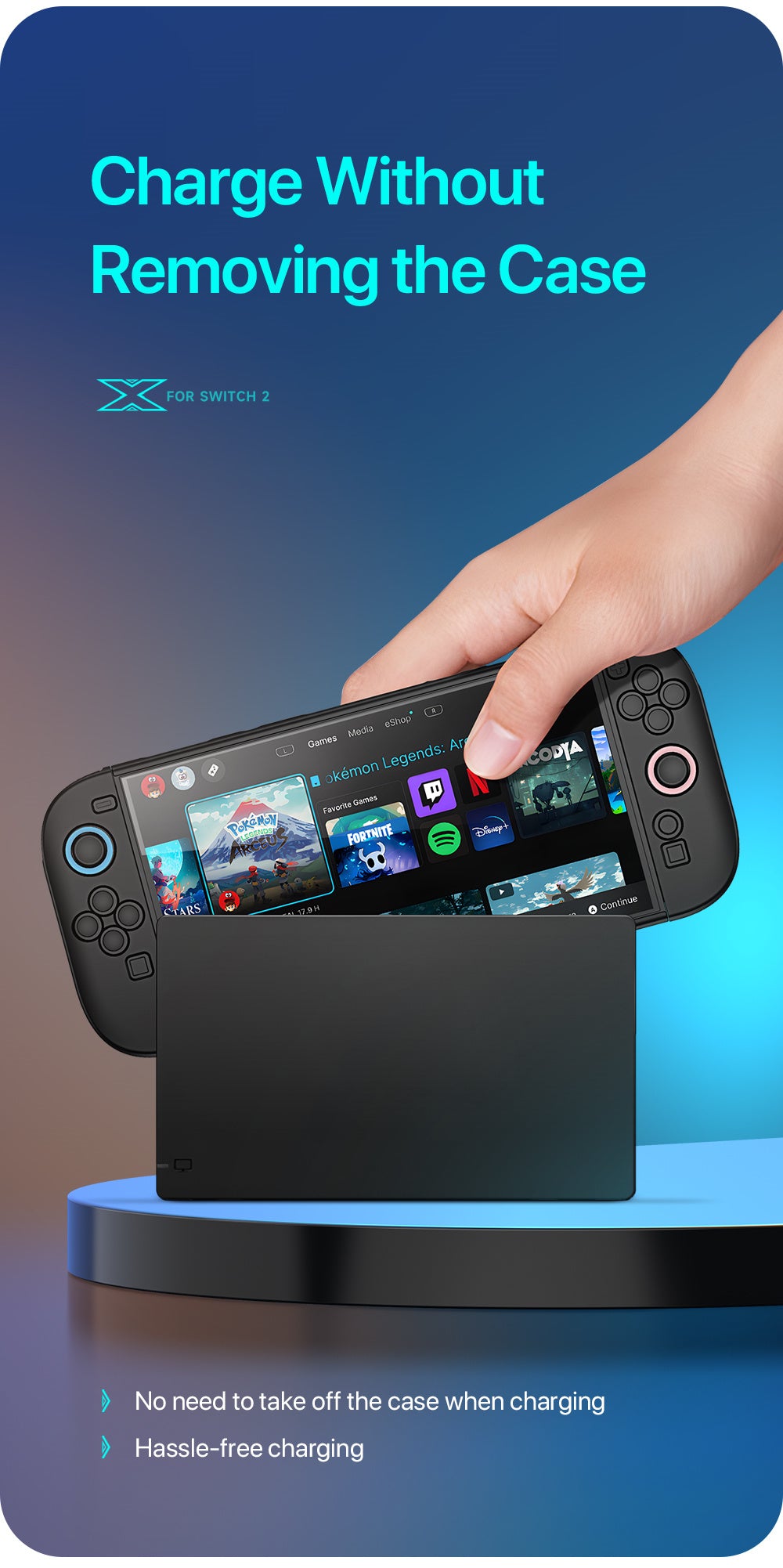 Switch 2 Protective Case + Screen Protector — Slim Armor with Kickstand