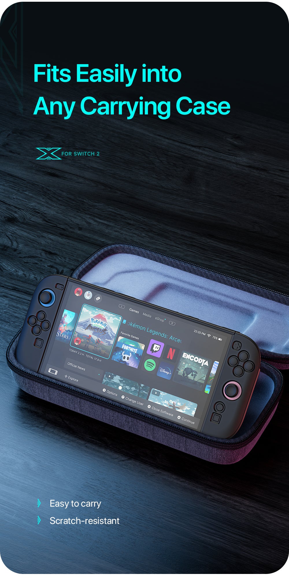 Switch 2 Protective Case + Screen Protector — Slim Armor with Kickstand