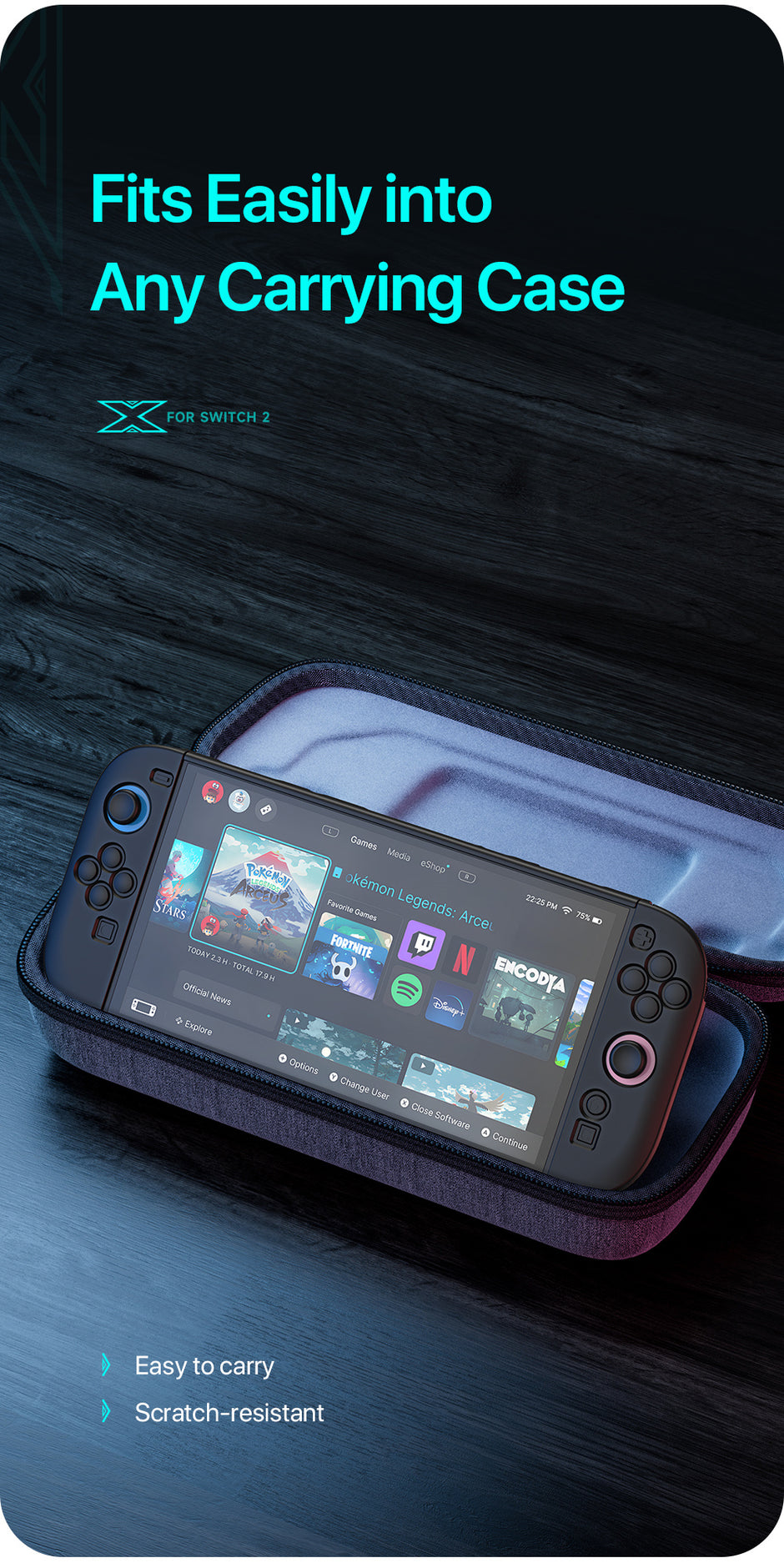 Switch 2 Protective Case + Screen Protector — Slim Armor with Kickstand