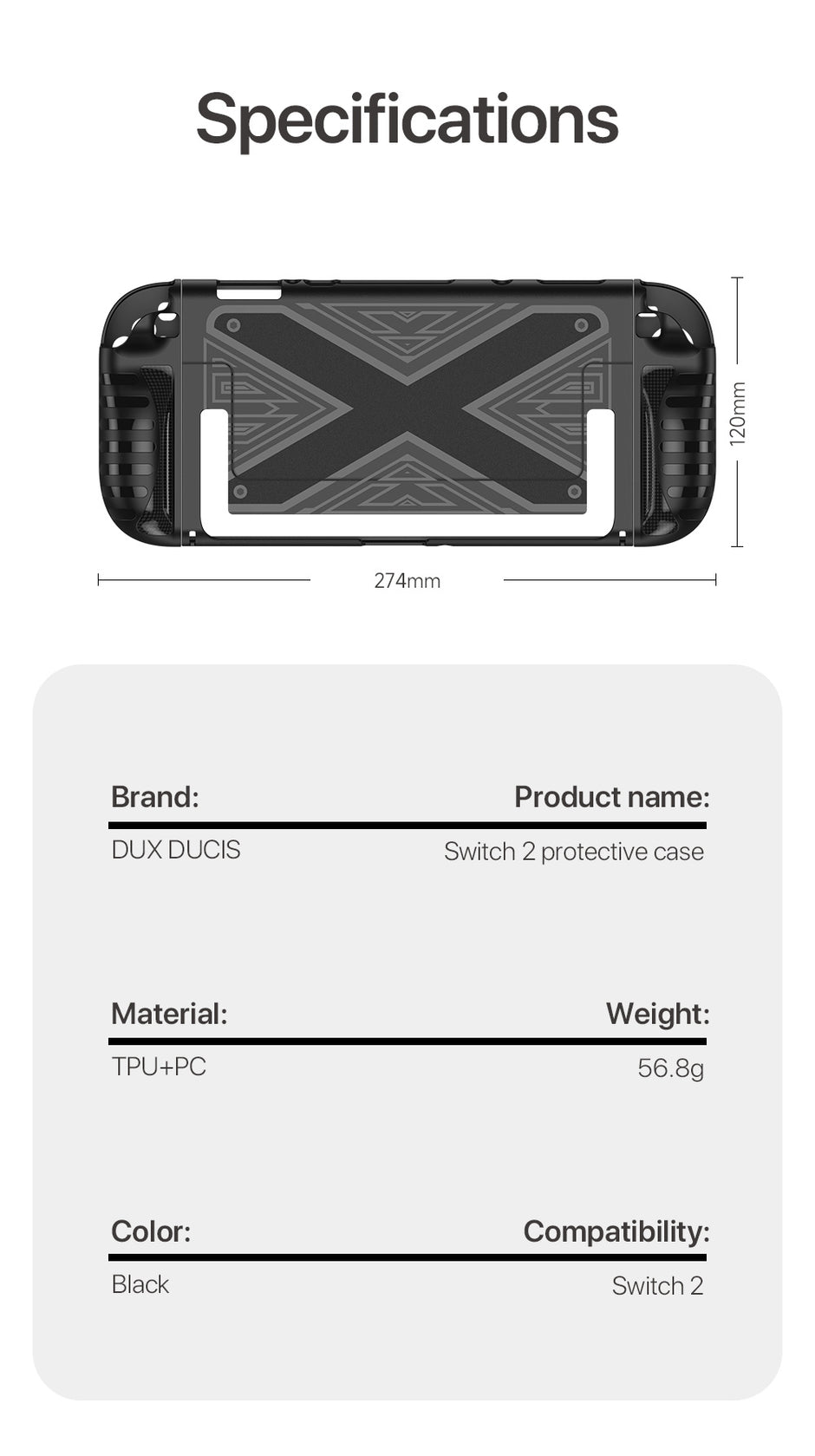 Switch 2 Protective Case + Screen Protector — Slim Armor with Kickstand