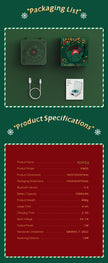 Creative Santa Claus Bluetooth Speaker Listening to Sea White Gift