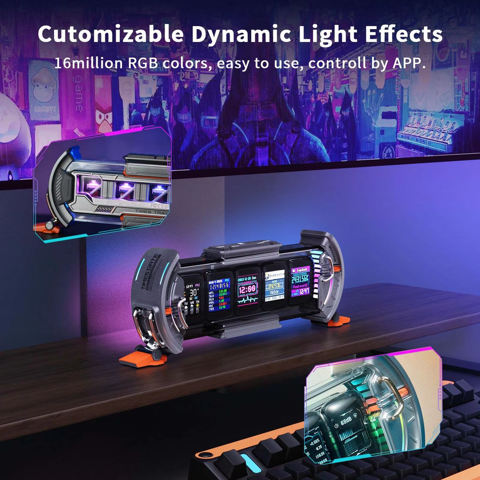 Divoom Times Gate Pixel Any Screen Glow Tube Clock Table Tower