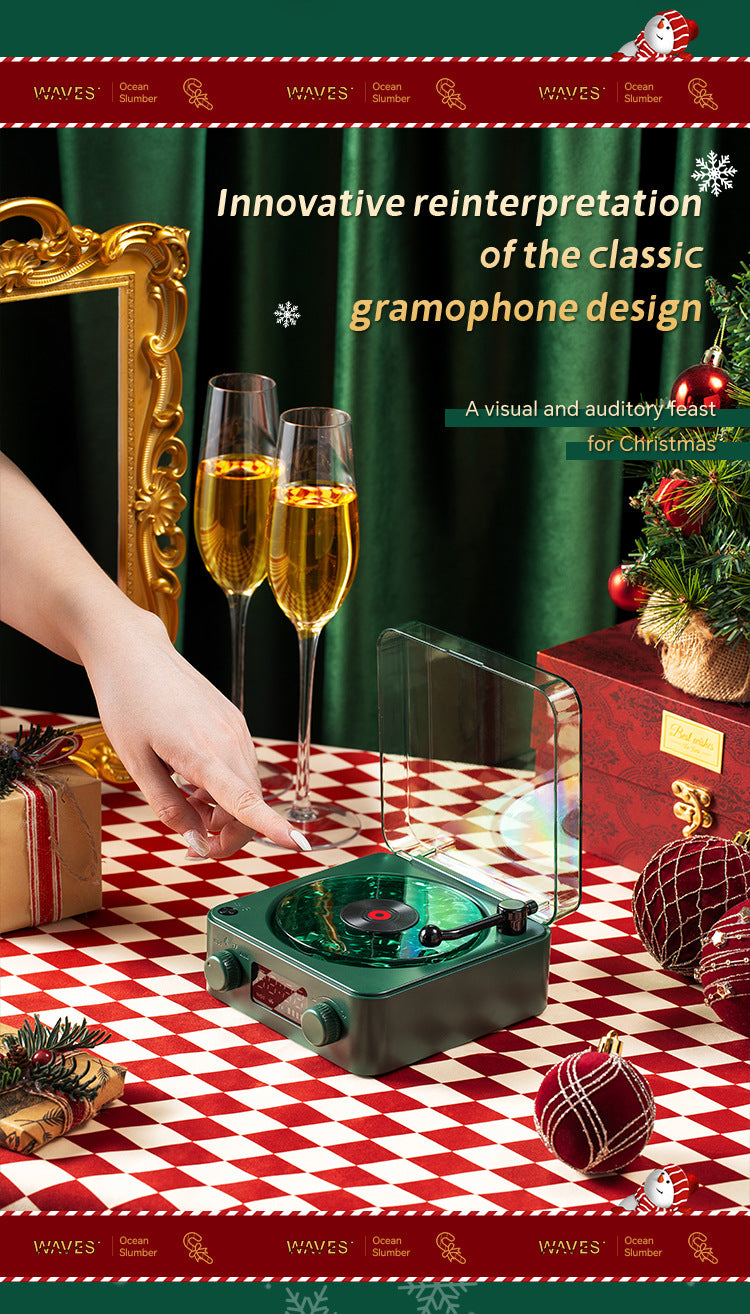 Creative Santa Claus Bluetooth Speaker Listening to Sea White Gift