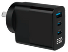 65W GaN 3-Port Smart Charger with Digital Display for iPhone, Android and Laptop