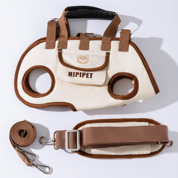 Dog harness and leash set with 'HIPPET' branding on a white background