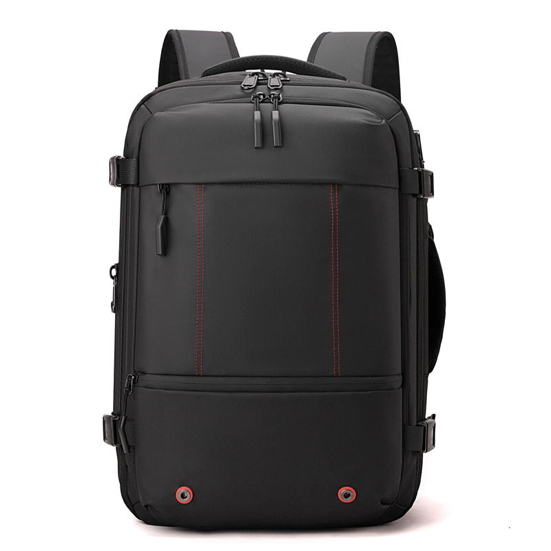 Auto-Vacuum Compression Backpack — Electric Suction 48L Carry-On Travel Bag
