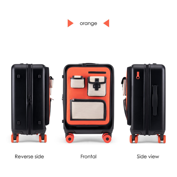 Gettbetter Front-Opening Suitcase | 20" & 24" | Laptop Compartment + USB Charging